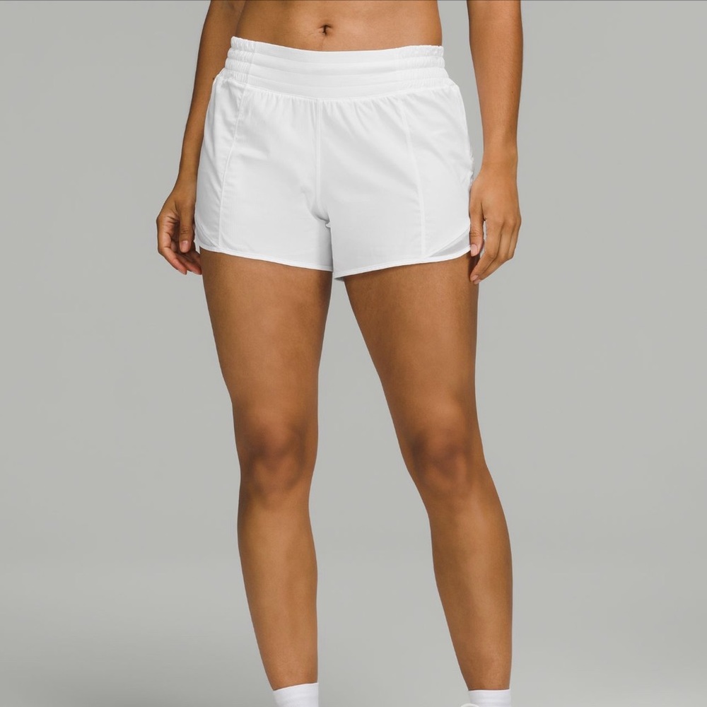 Women’s Hotty Hot Low Rise Lined 4” White Shorts